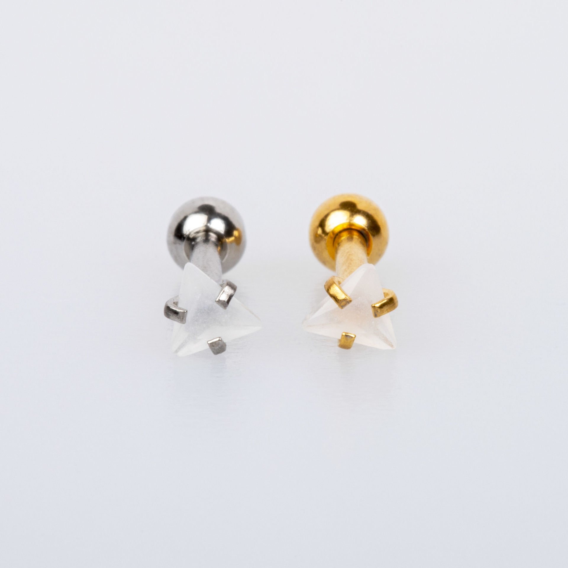 Piercing Tragus 3mm Üçgen Taş