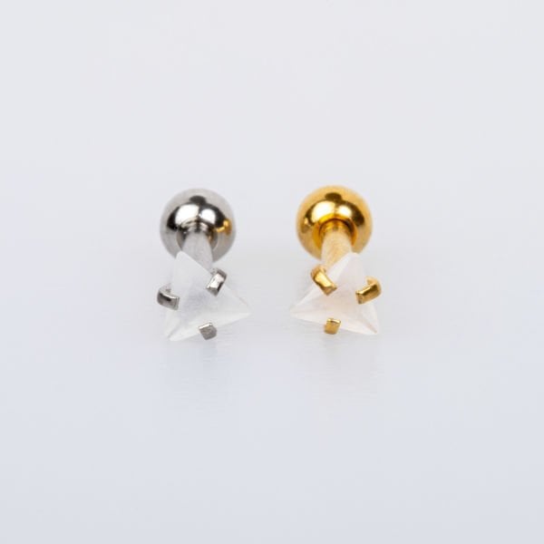 Piercing Tragus 3mm Üçgen Taş