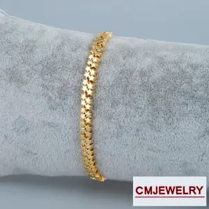 CM Jewelry 14K Yıldız Zincir Bileklik