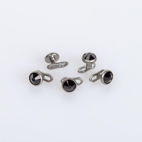 Piercing Titanyum Dermal 4mm Taş