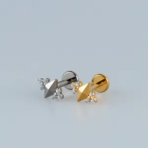 Toptan G23 Titanyum Karo Küme Piercing Beyaz 8mm