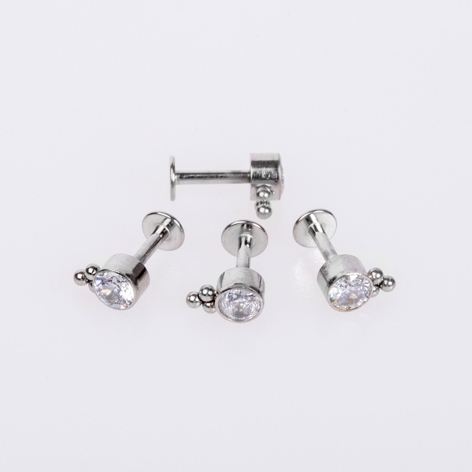 Piercing Çelik Tragus Swaroski Taş.