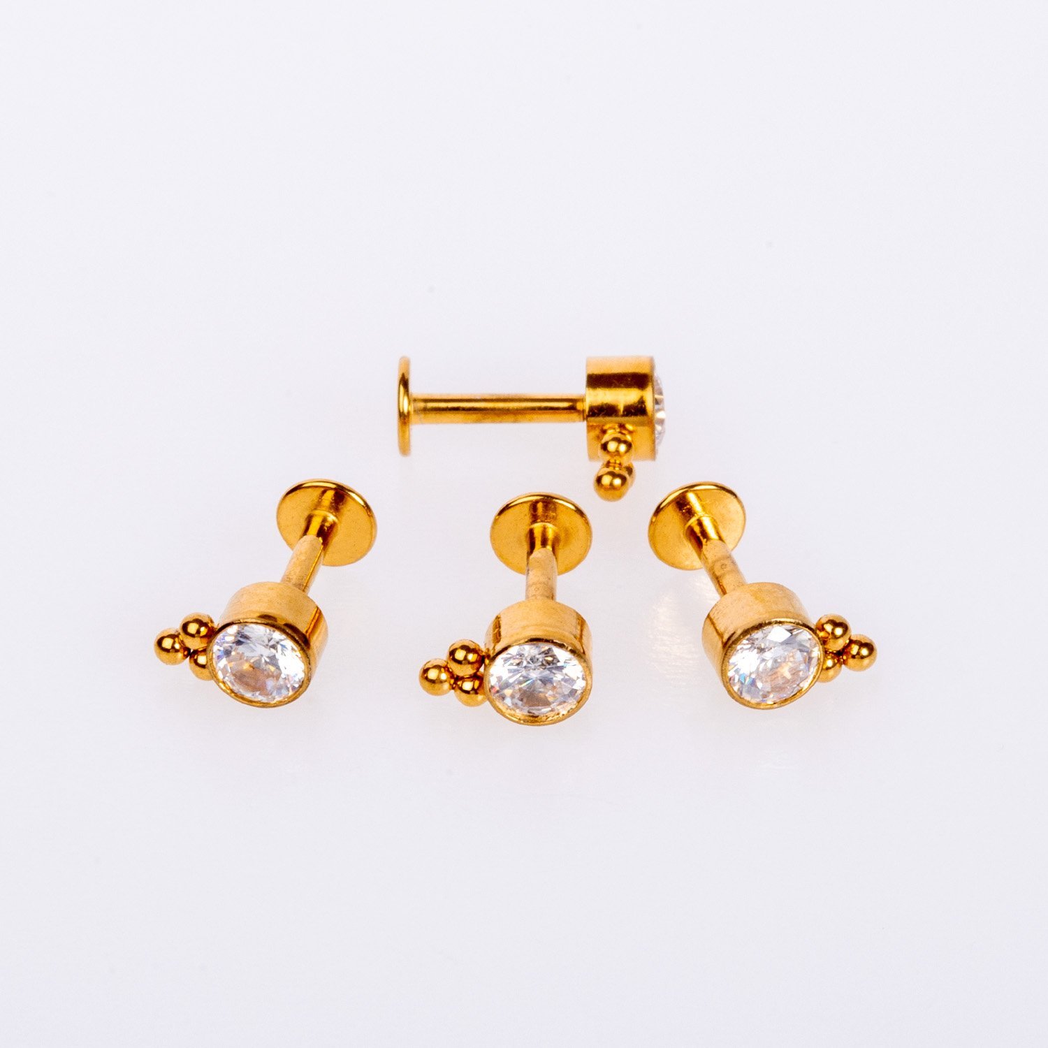 Piercing Çelik Tragus Swaroski Taş.