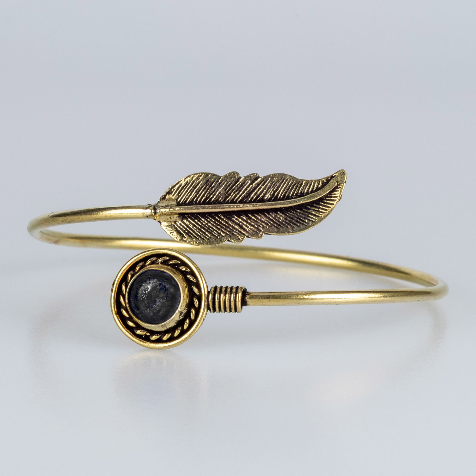Brass Bracelet Leaf