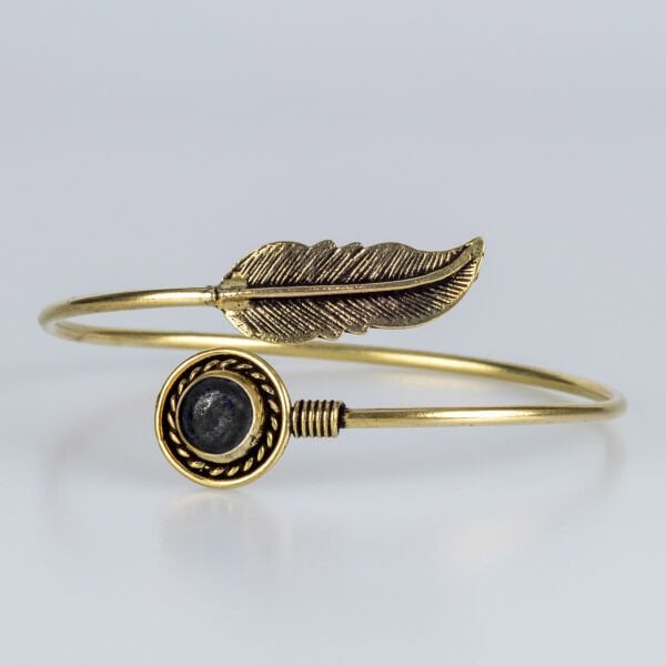 Brass Bracelet Leaf