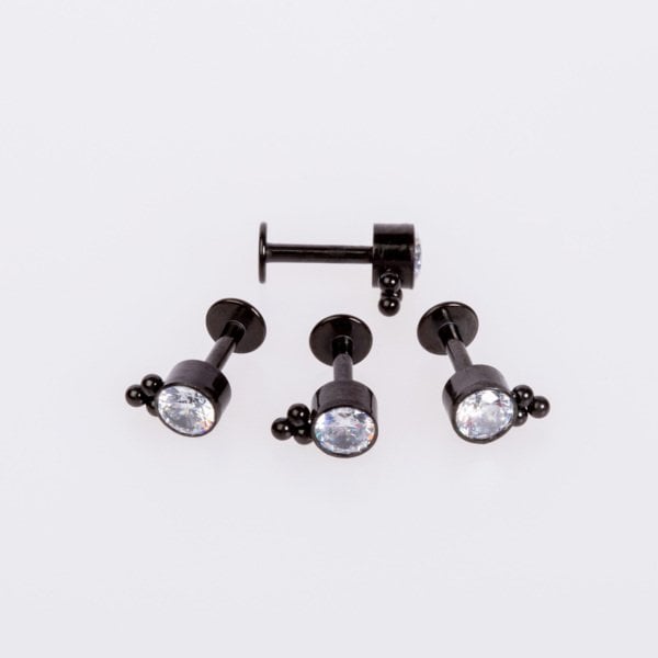 Piercing Çelik Tragus Swaroski Taş.