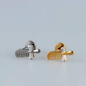 Toptan G23 Titanyum Kuaför Figür Piercing Beyaz 8mm