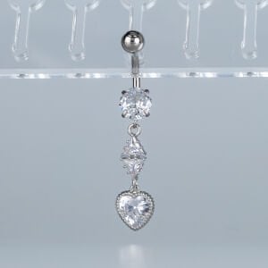 Piercing Göbek Fashion Kalp