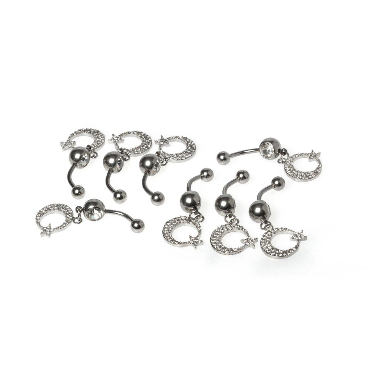 Piercing Göbek Ay Yıldız