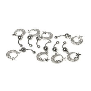 Piercing Göbek Ay yıldız