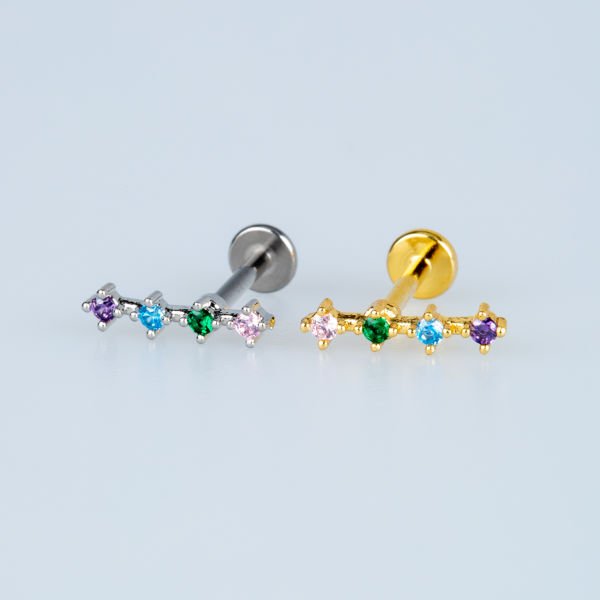 Piercing Tragus Sıralı 4 Taş