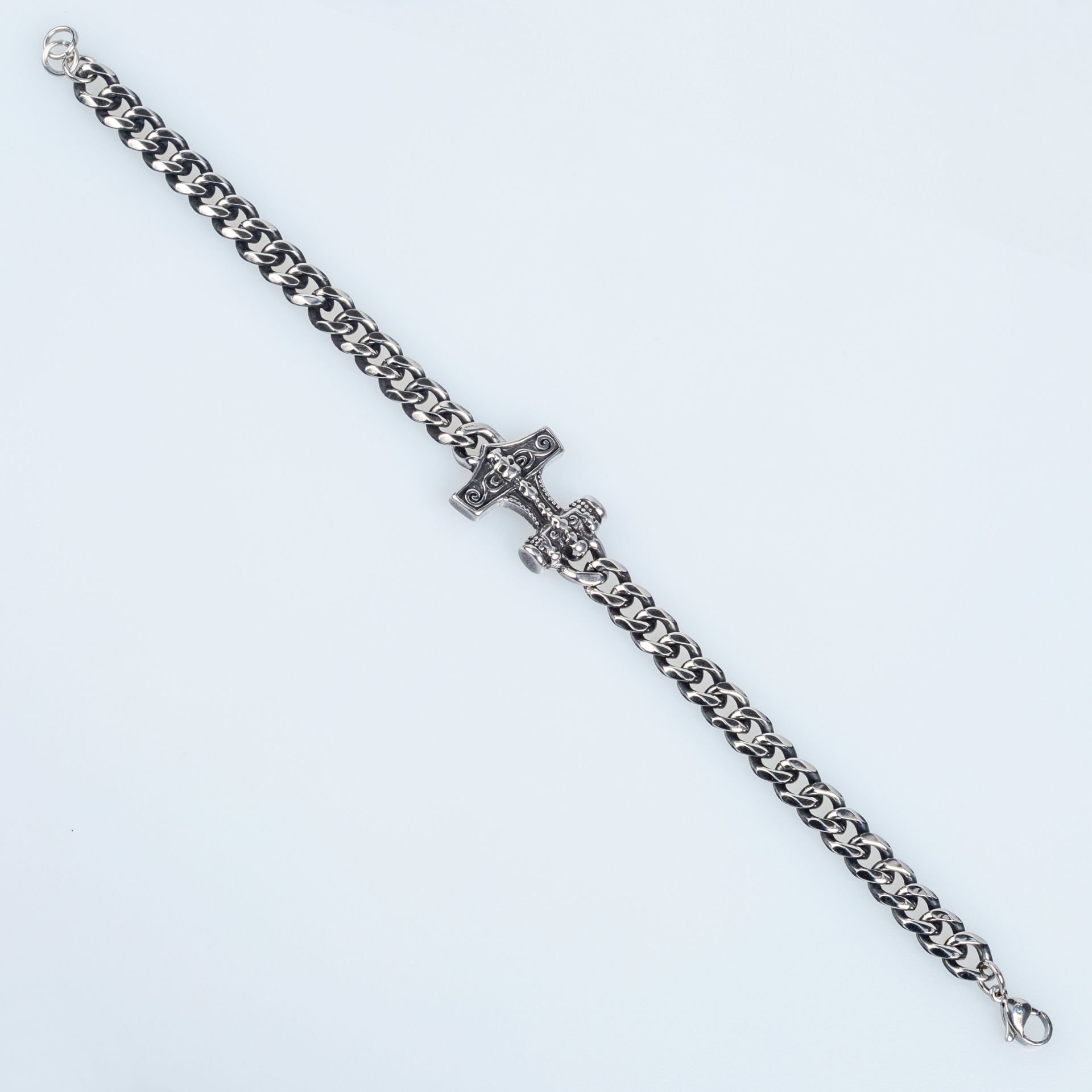 Erkek Gotik Çelik Bileklik Viking Baltası