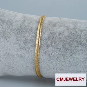 CM Jewelry 14K italyan Zincir Bileklik