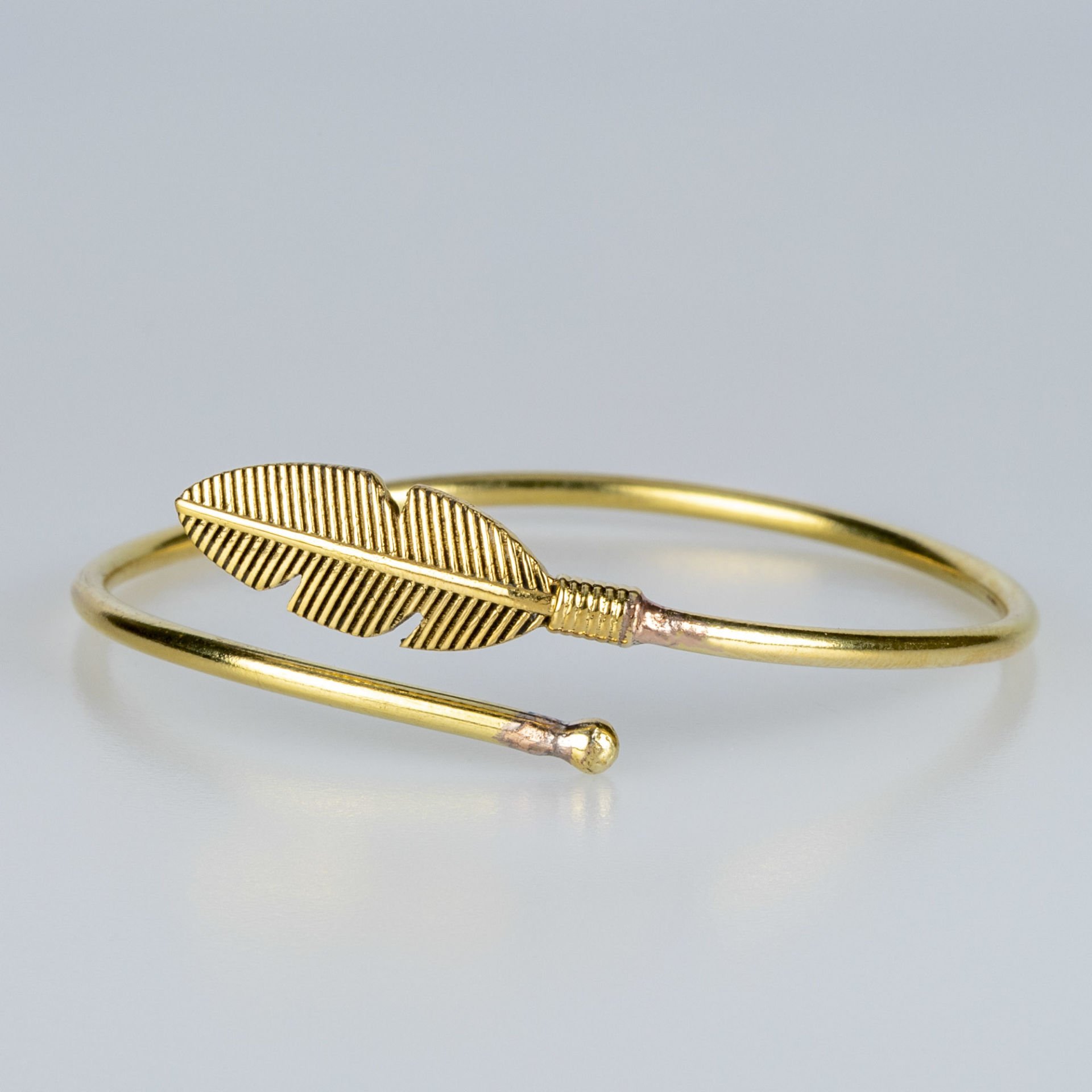 Brass Bracelet Leaf