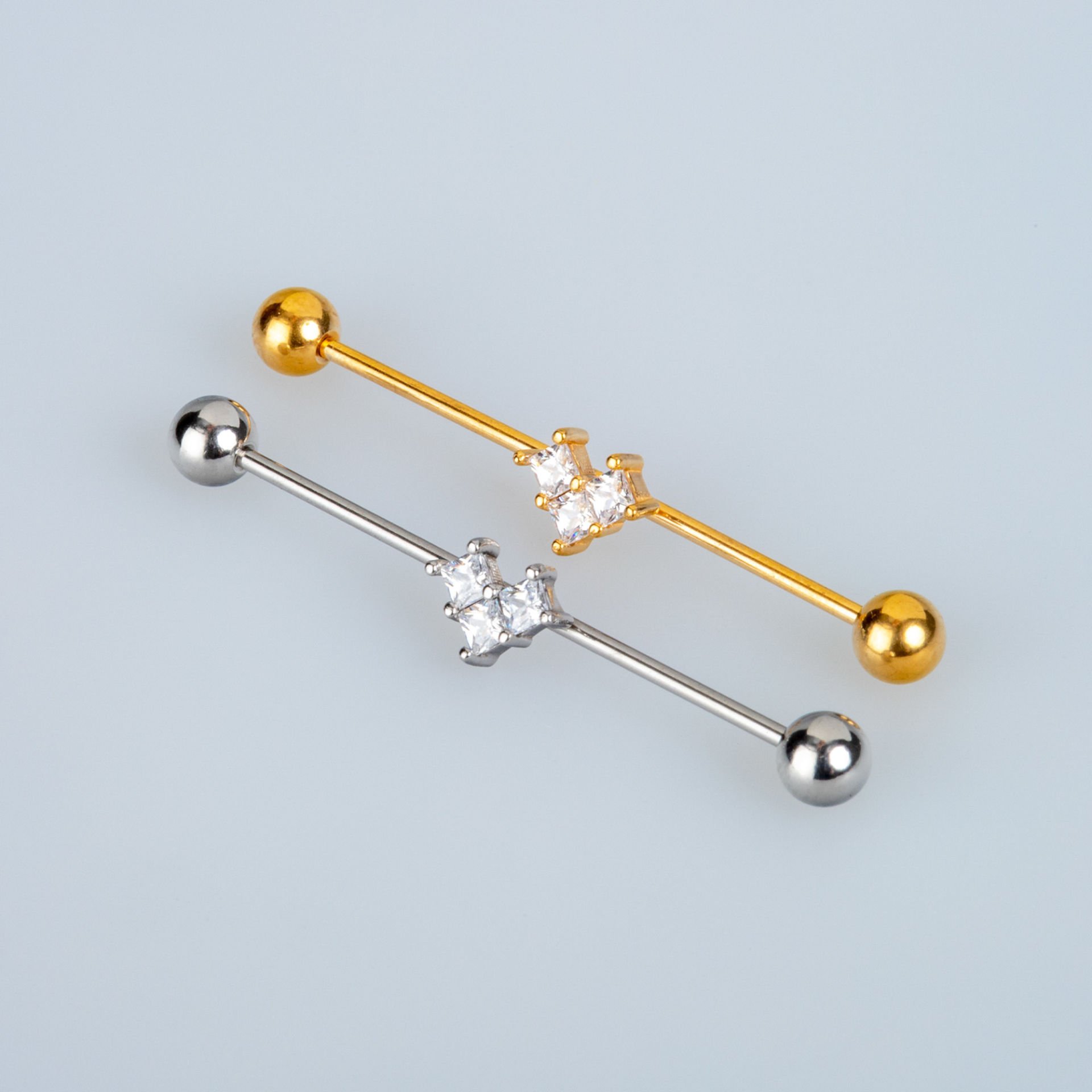 Piercing Köprü Kalp 38mm Beyaz