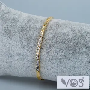 Vos Jewelry 14K Zincir Taşlı Bileklik