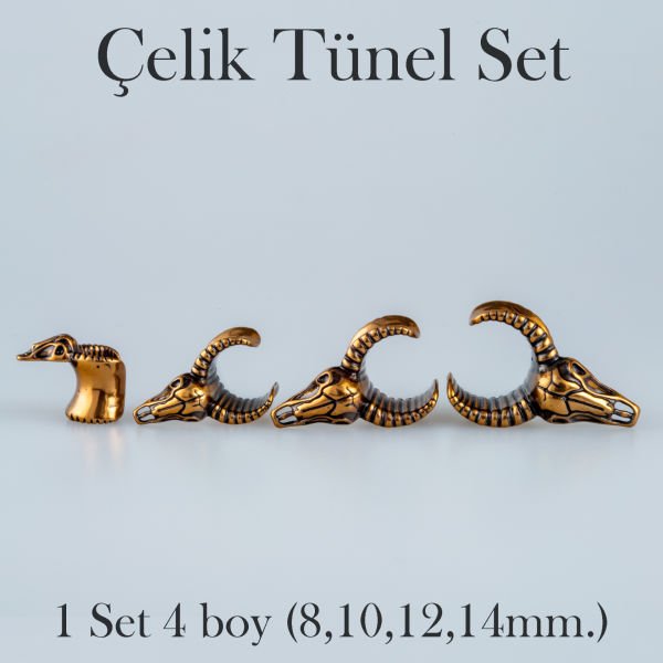 Piercing Çelik Tunel Gotik 1 Set 4 Boy