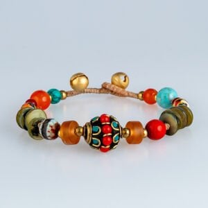 Etnik Doğal Taş Tibet Bileklik