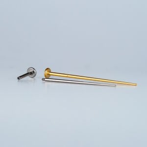 Titanyum G23 Piercing Bar Ekleme Pimi Tes Diş Barlar İçin