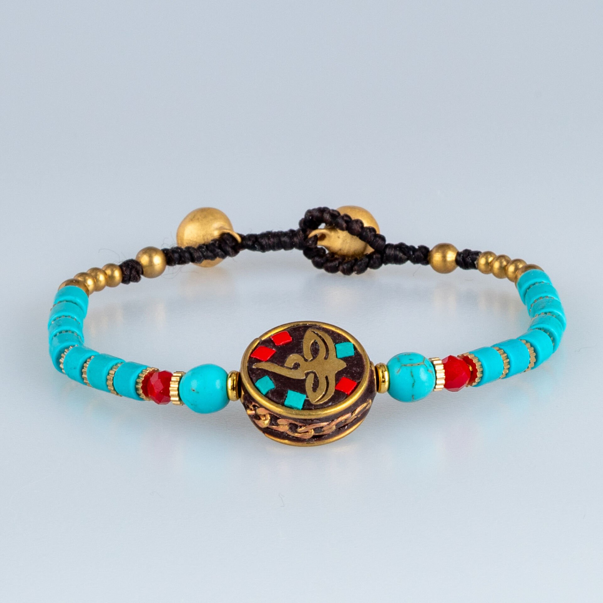 Etnik Doğal Taş Tibet Bileklik