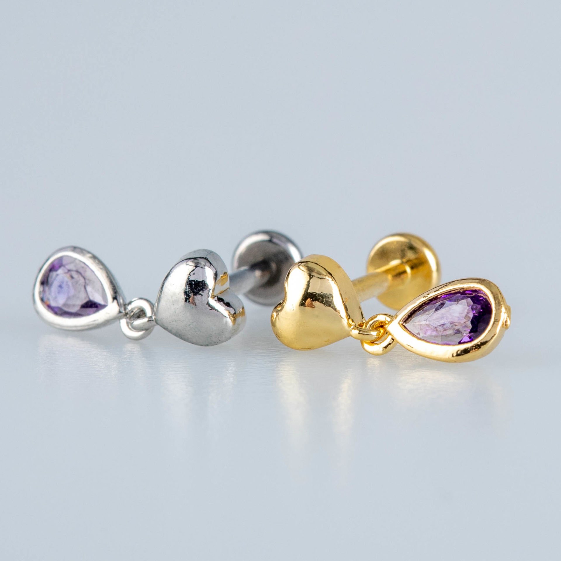 Piercing Tragus Heart Drop Stone