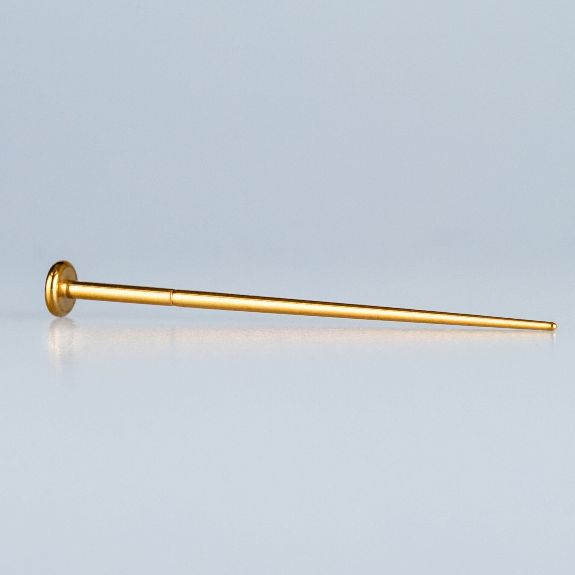 Titanyum G23 Piercing Bar Ekleme Pimi Ters Diş Barlar İçin Sarı