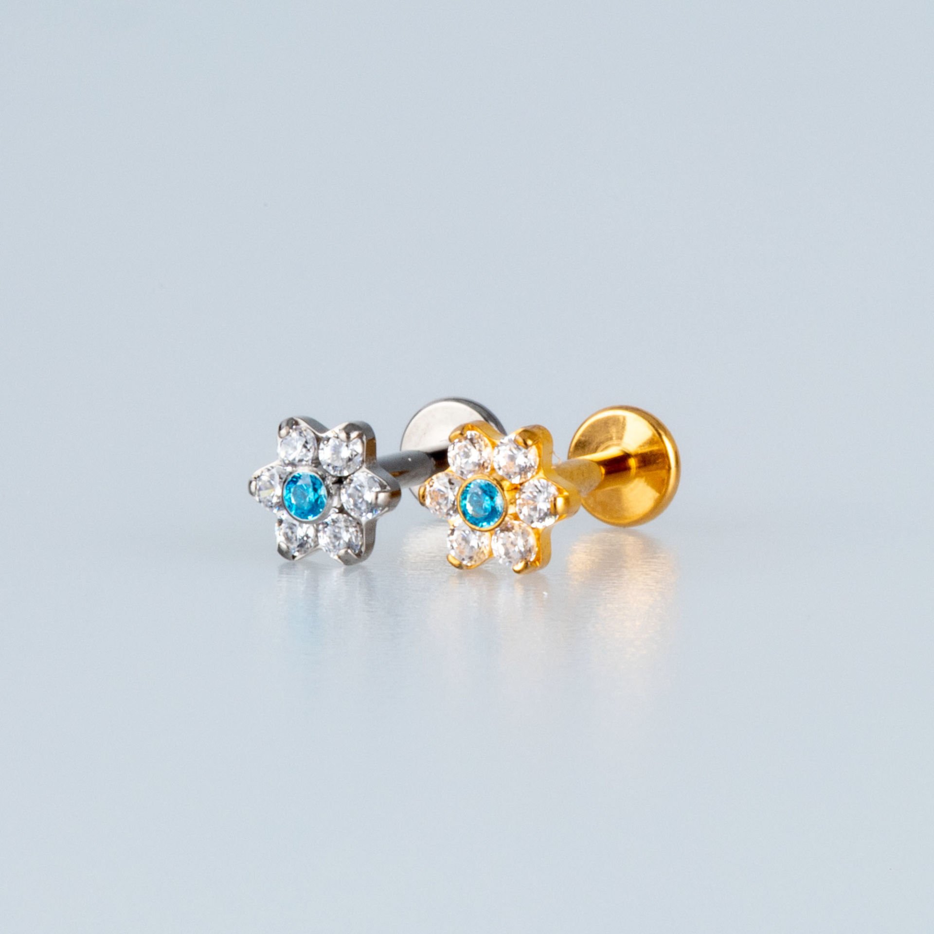 Piercing Titanyum Tragus Çiçek Sarı