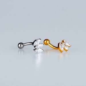 Piercing Titanyum Rook Lotus Beyaz