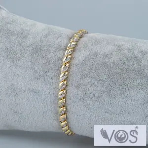 Vos Jewelry 14K Zincir Taşlı Bileklik