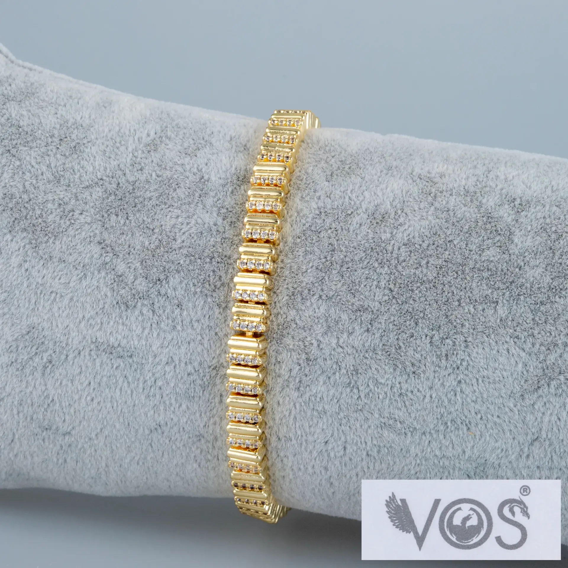 Vos Jewelry 14K Zincir Taşlı Bileklik