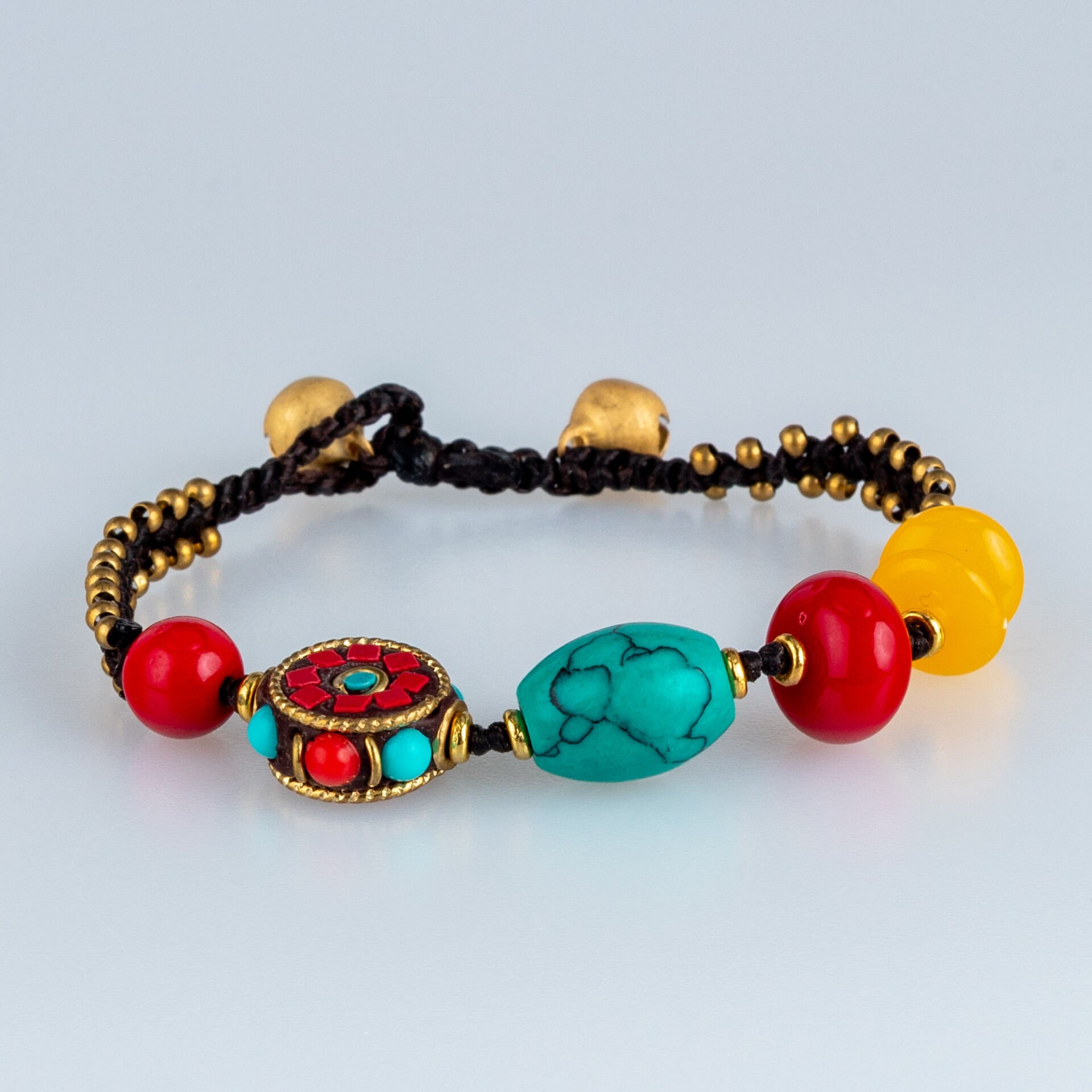 Etnik Doğal Taş Tibet Bileklik