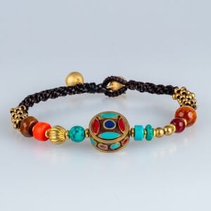 Etnik Doğal Taş Tibet Bileklik