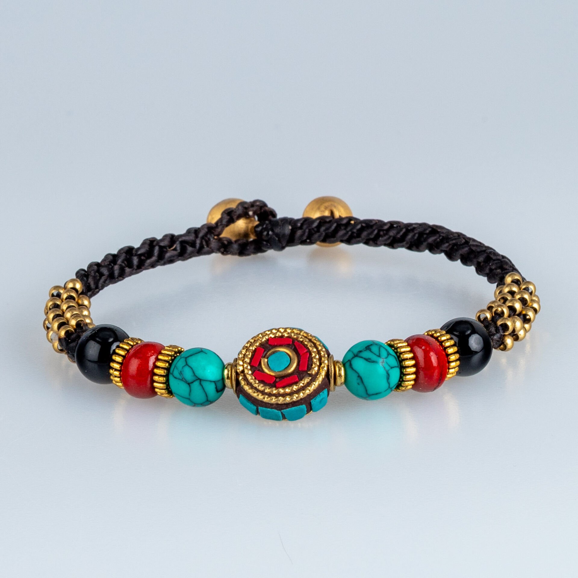 Etnik Doğal Taş Tibet Bileklik