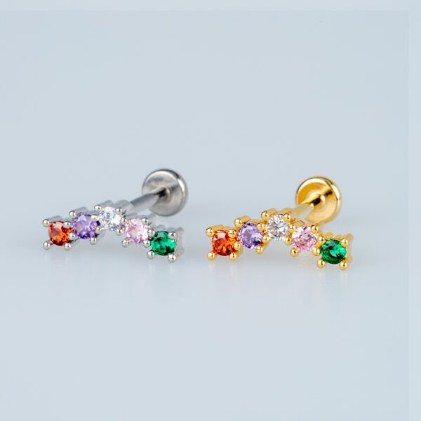 Piercing Tragus Sıralı 5 Taş