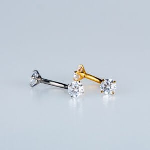 Piercing Titanyum Rook 4mm Taş