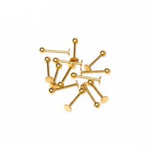 Toptan 316L Çelik Piercing Labret 3mm Top
