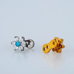 Piercing Titanyum Dermal Çiçek