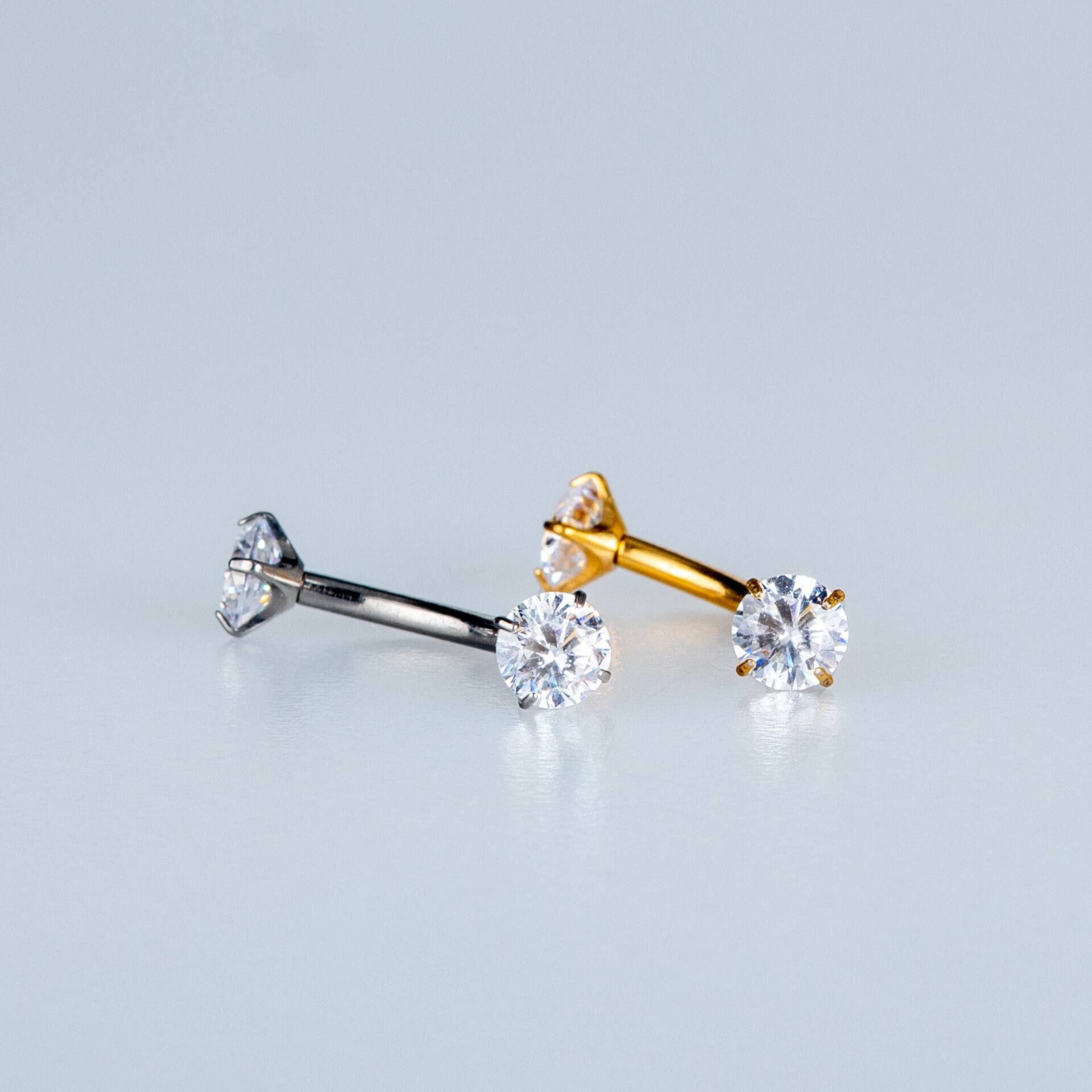Piercing Titanyum Kaş 4mm Taş