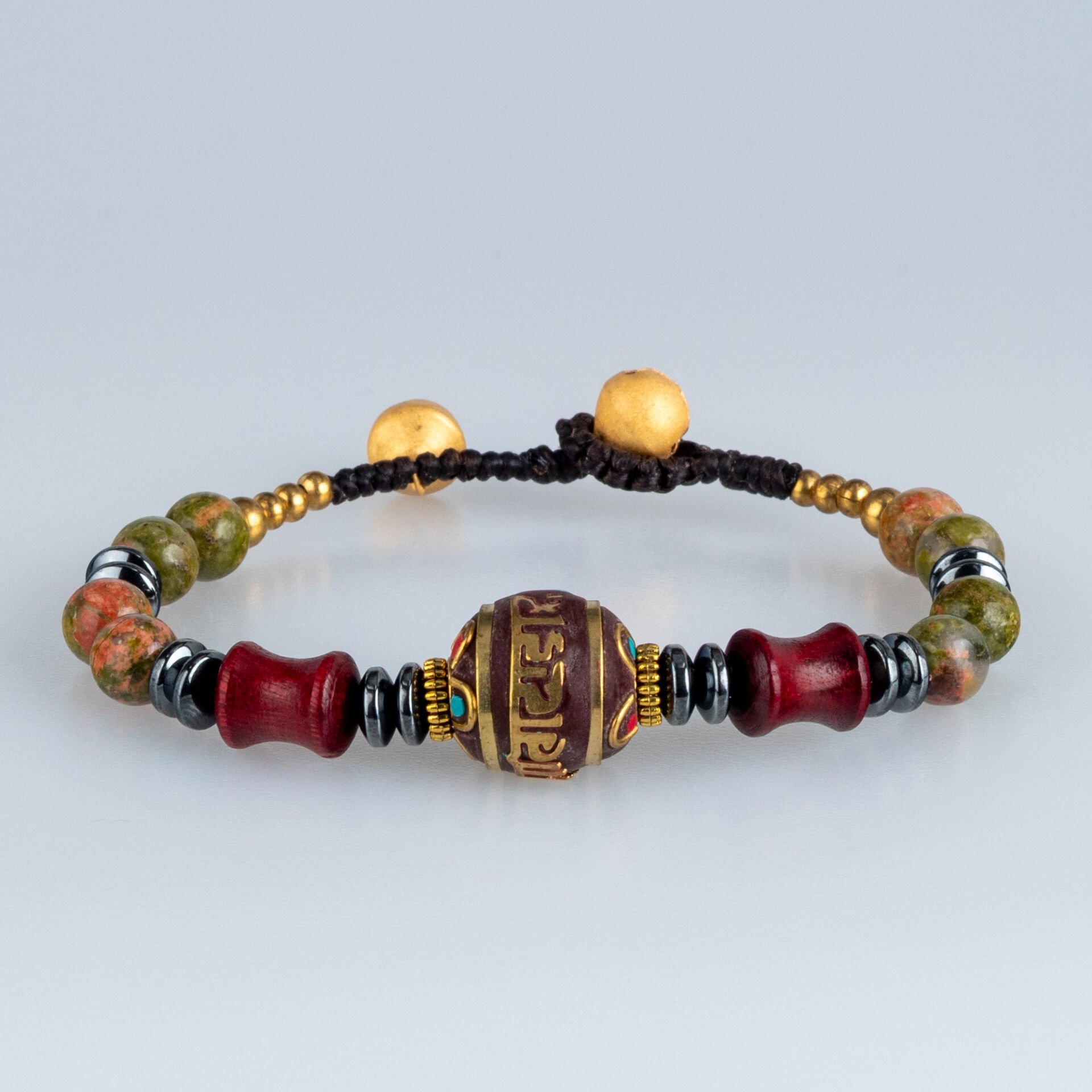 Etnik Doğal Taş Tibet Bileklik