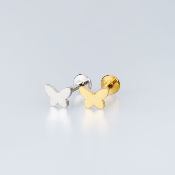 Piercing Tragus Butterfly Yellow 8mm