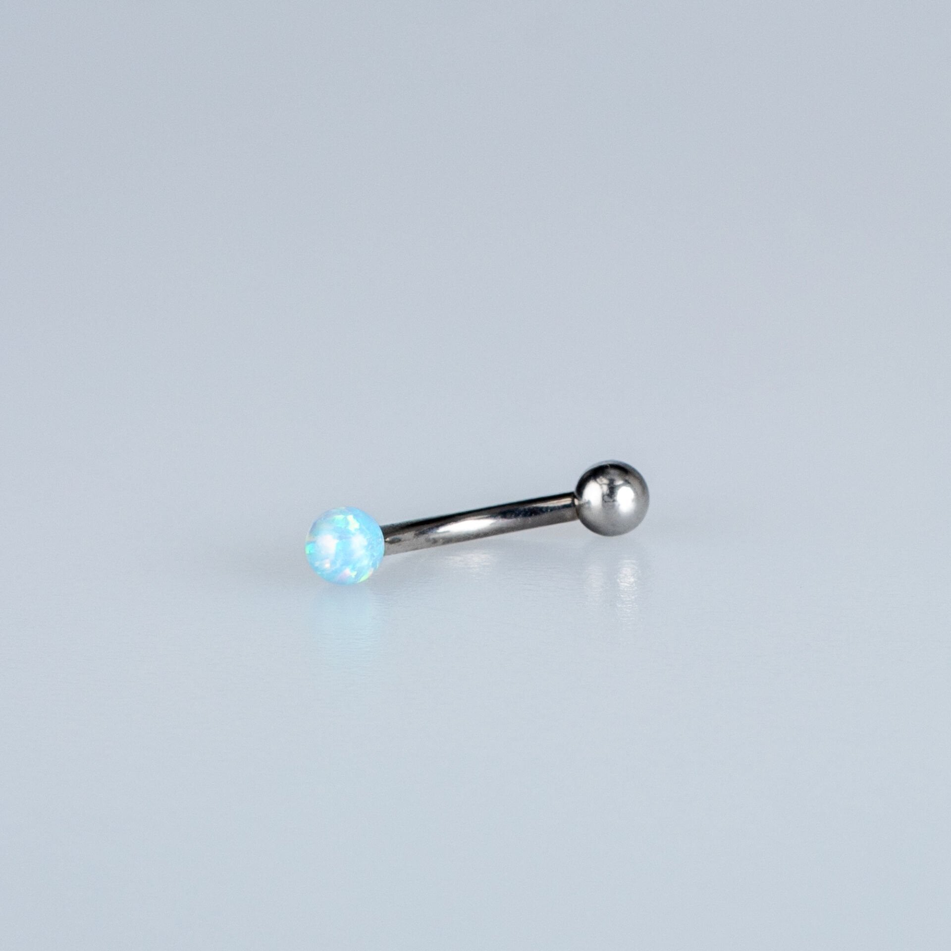 Piercing Titanyum Kaş 3mm Opal Taş