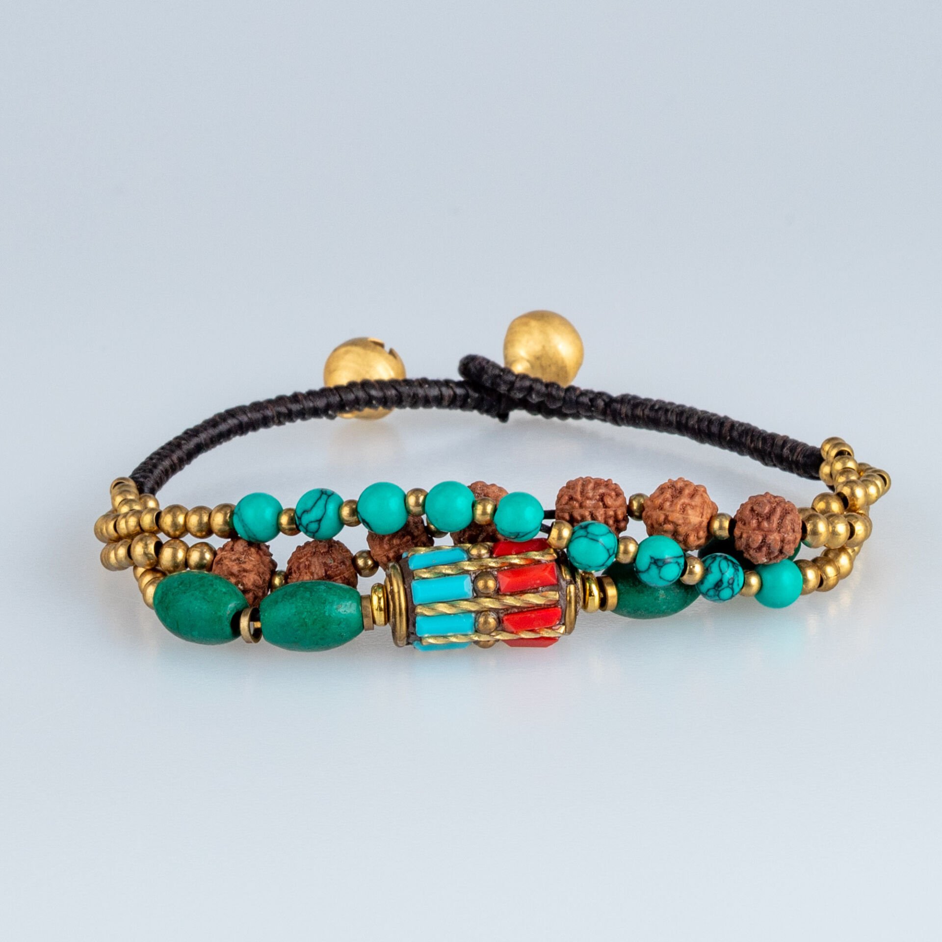 Etnik Doğal Taş Tibet Bileklik