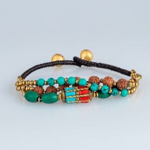 Etnik Doğal Taş Tibet Bileklik