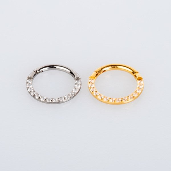 Piercing Titanyum  Segment Halka Beyaz 6mm