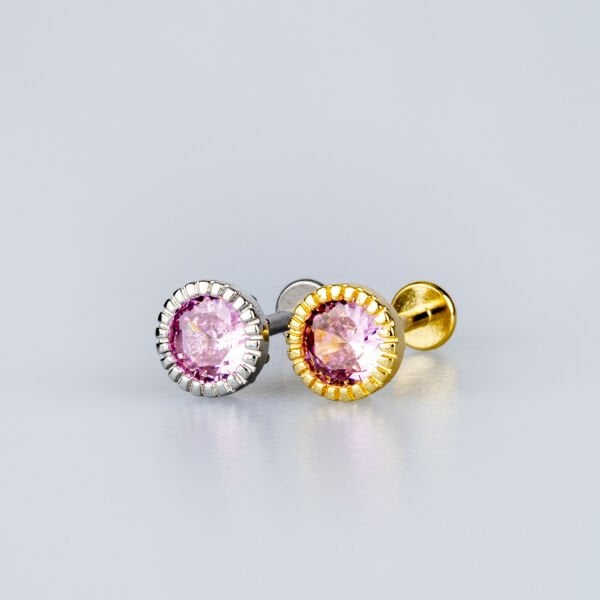Piercing Tragus 6mm Yuvarlak Taş