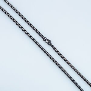 Çelik Zincir Kolye Kalınlık 4mm Antrasit Renk