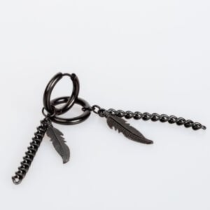 Çelik Küpe - Çift Siyah