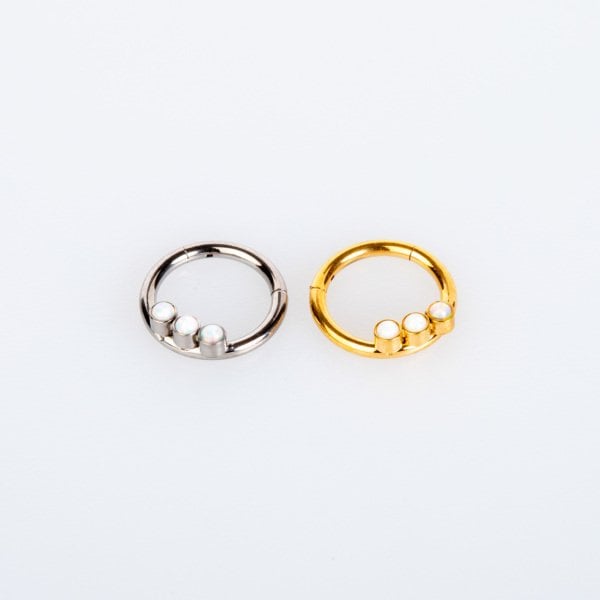 Halka Titanyum Piercing Opal