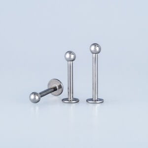 Toptan Piercing Labret 2.5mm Top İlk Delim Silver Bar Boyu: 8mm