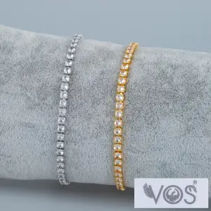 Vos Jewelry 14K Taşlı Zincir Bileklik